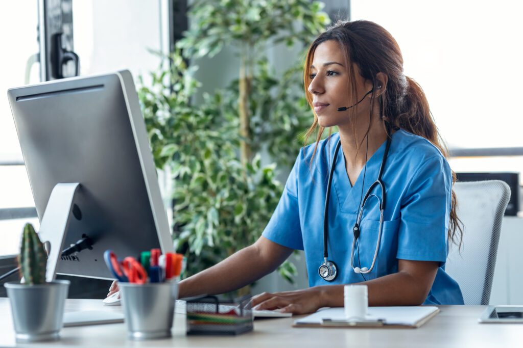 Nurse on phone