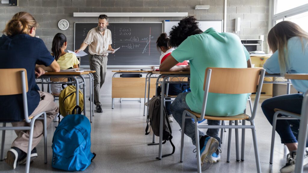 teacher and students in class